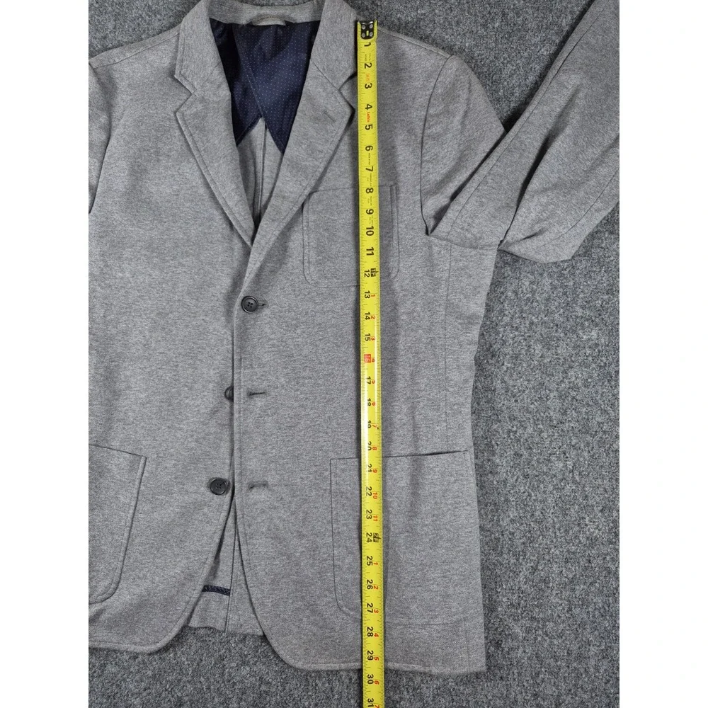 Banana Republic Mens 44R Tailored Slim Fit Gray Knit Blazer Sport Coat Jacket